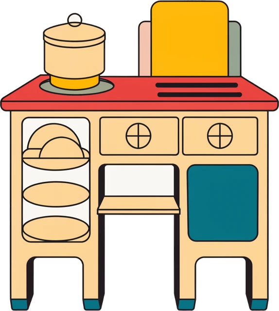 Cuisine en bois pour enfant