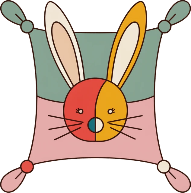 Doudou lange à tête de lapin
