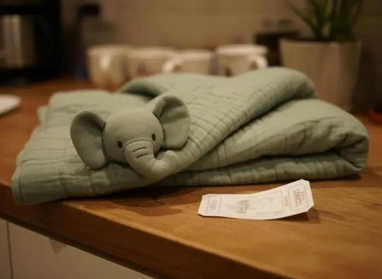 Photo de Fanfan, doudou lange vert sauge
