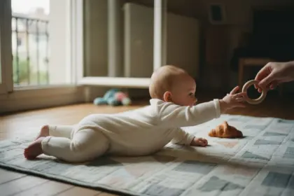 7 jouets en bois et peluches pour éveiller un bébé de 6 mois
